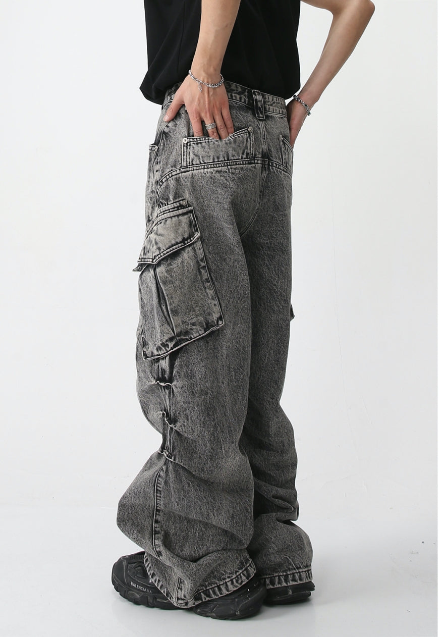 Men's Vintage Oversized Pocket Denim