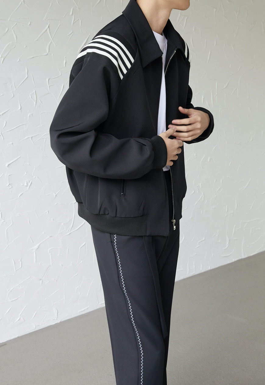 UZIP DESIGN Men's black white fashion jacket