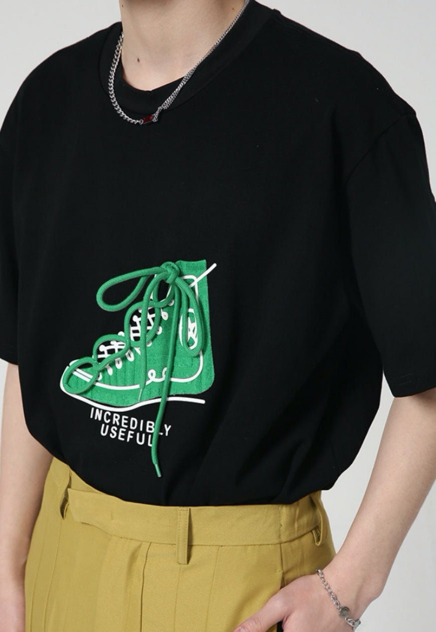 Men's three-dimensional print T-shirt
