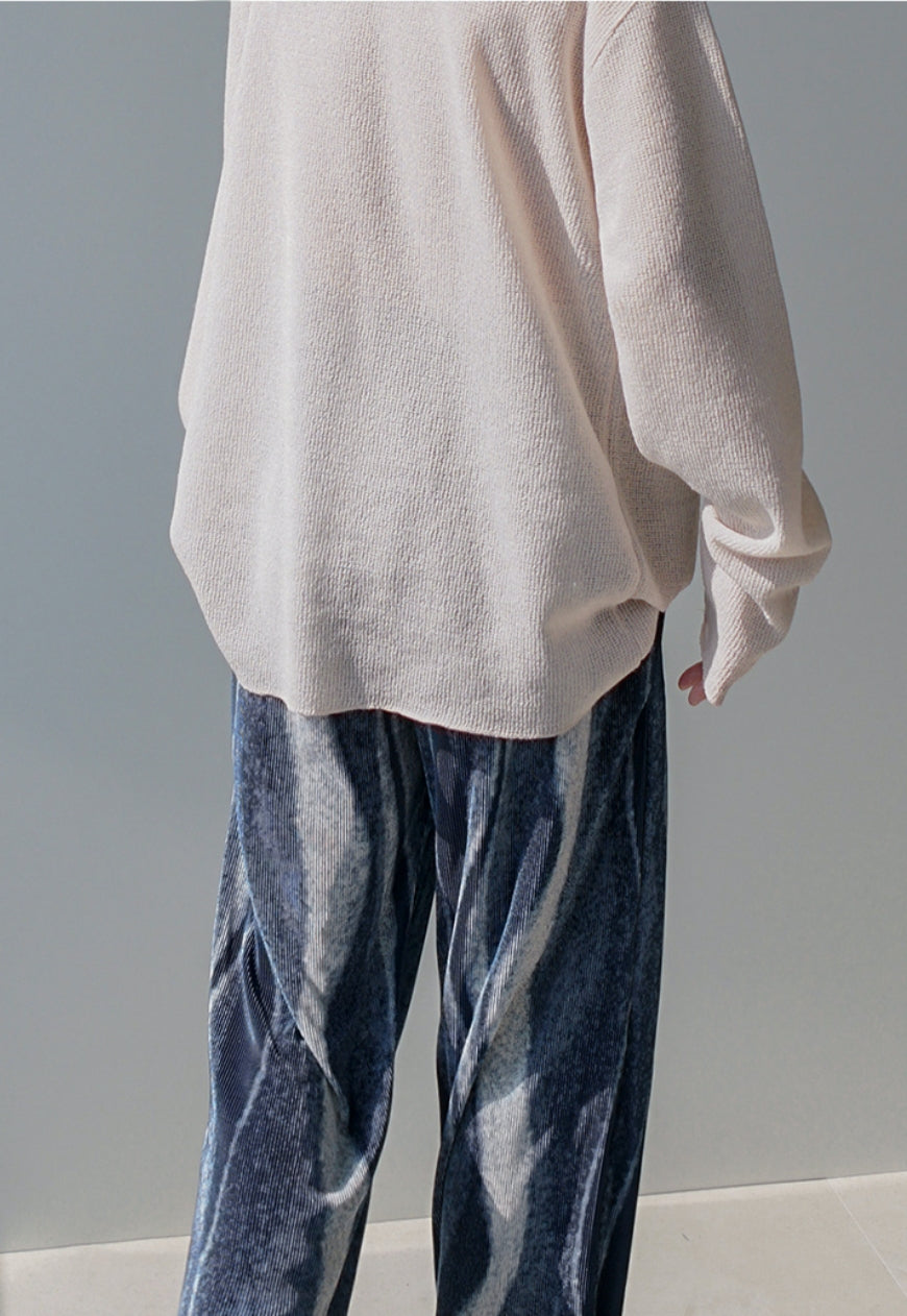 Men's Pleated loose casual trousers