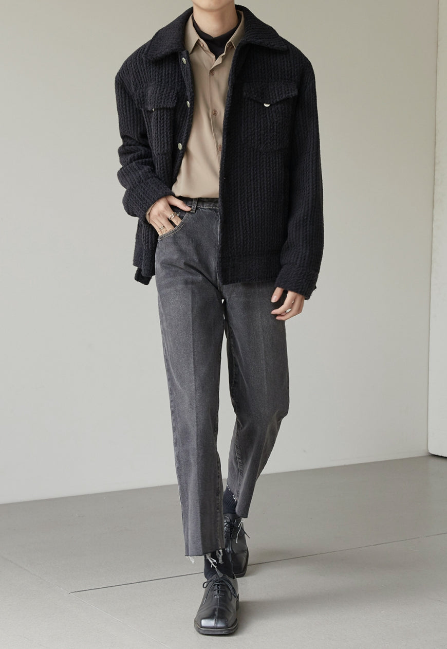Men's Black fashion design Jacket
