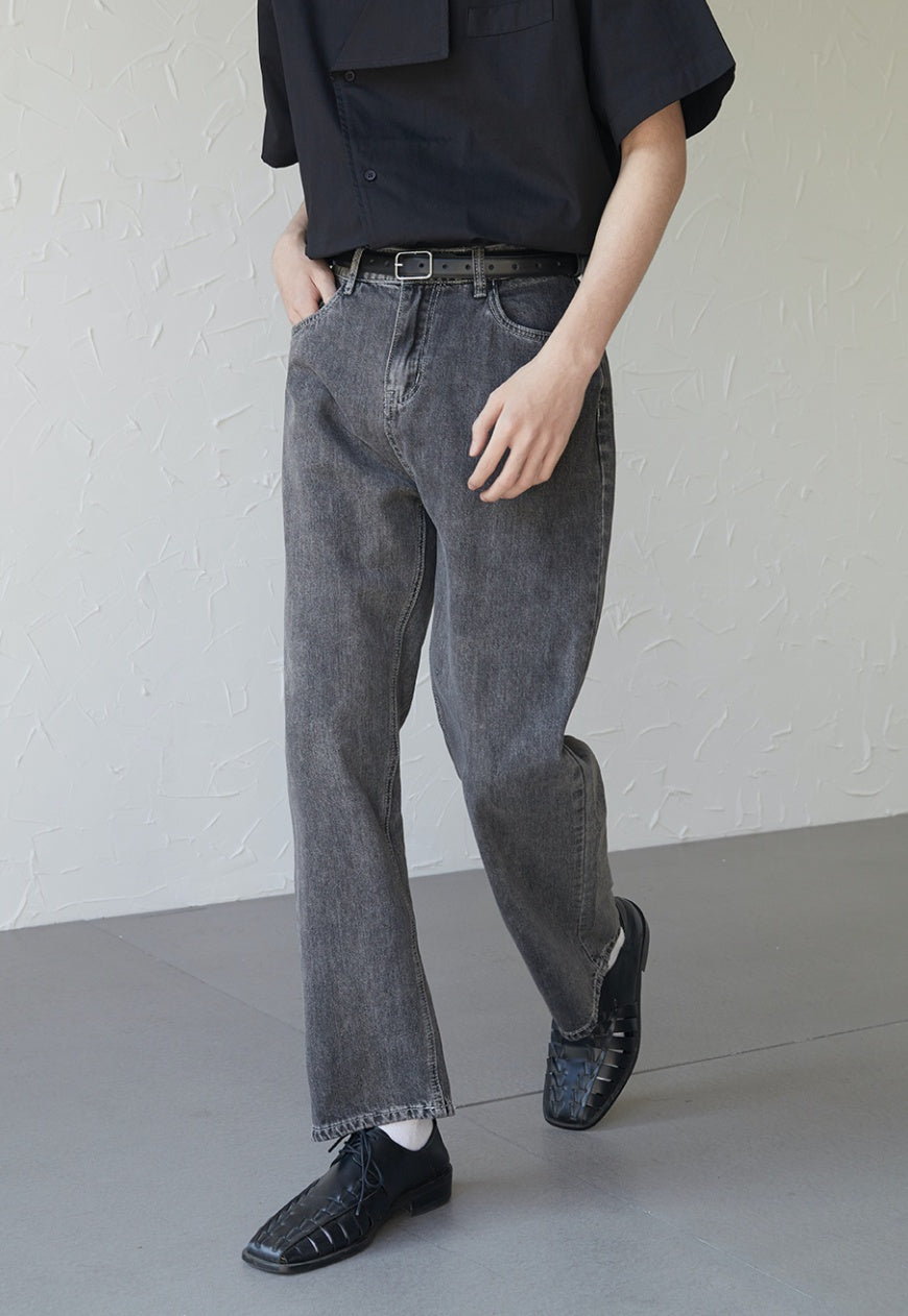 UZIP DESIGE Men's Snowflake Dark Grey Jeans