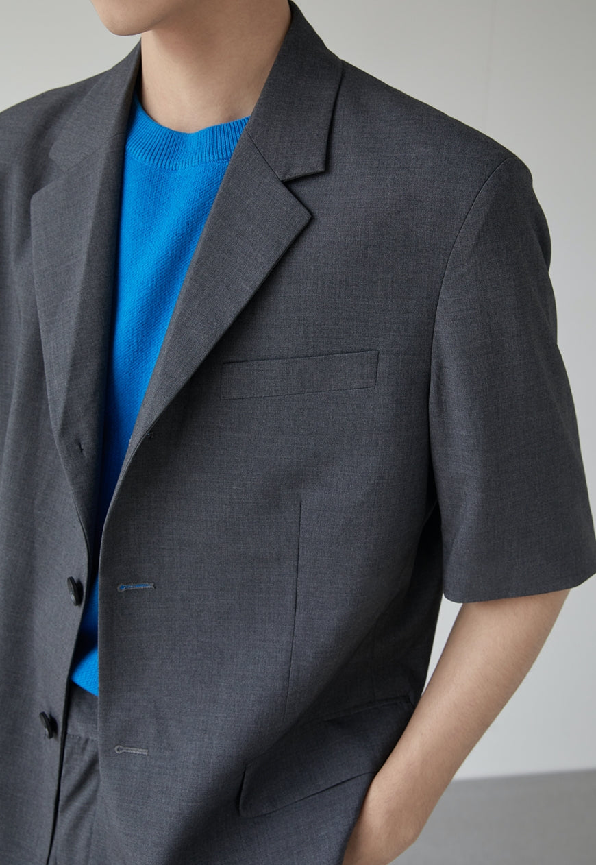Men's Short sleeve suit jacket