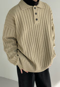 UZIP DESIGN Men's POLO Collar Needle Sweater