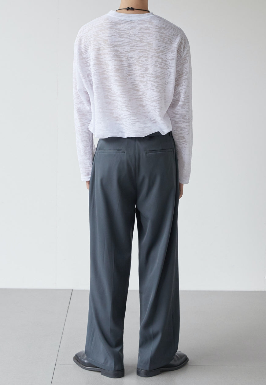 Men's Solid color summer round neck top