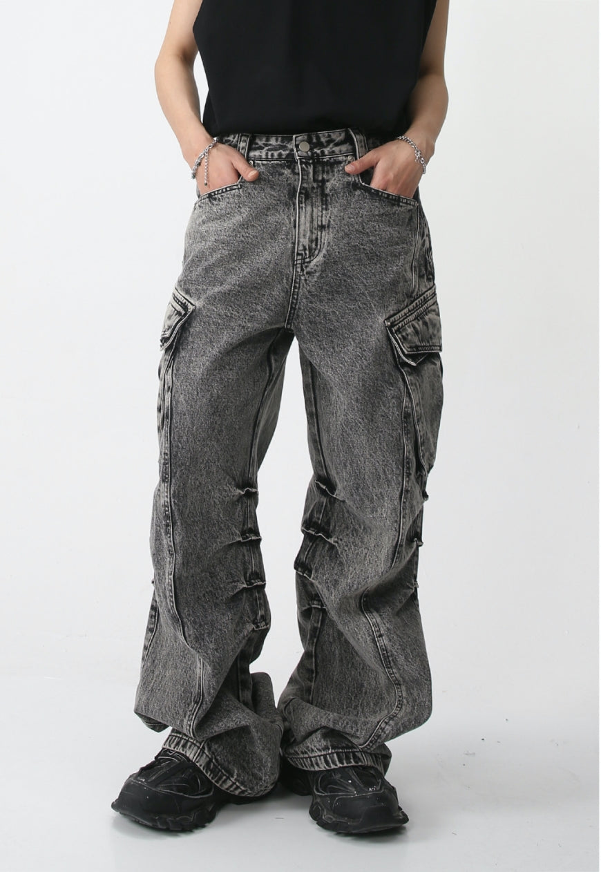 Men's Vintage Oversized Pocket Denim