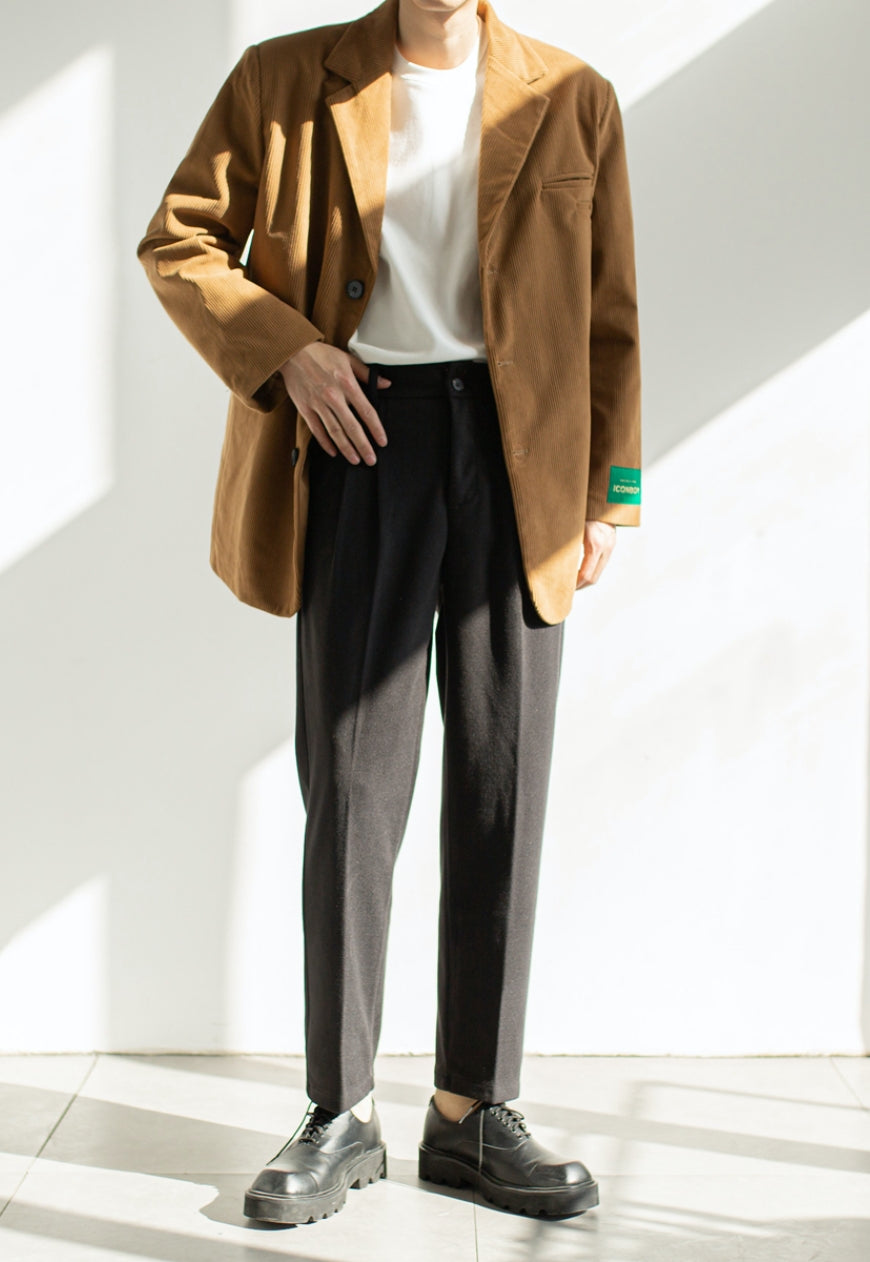 Men's Spring retro corduroy blazer