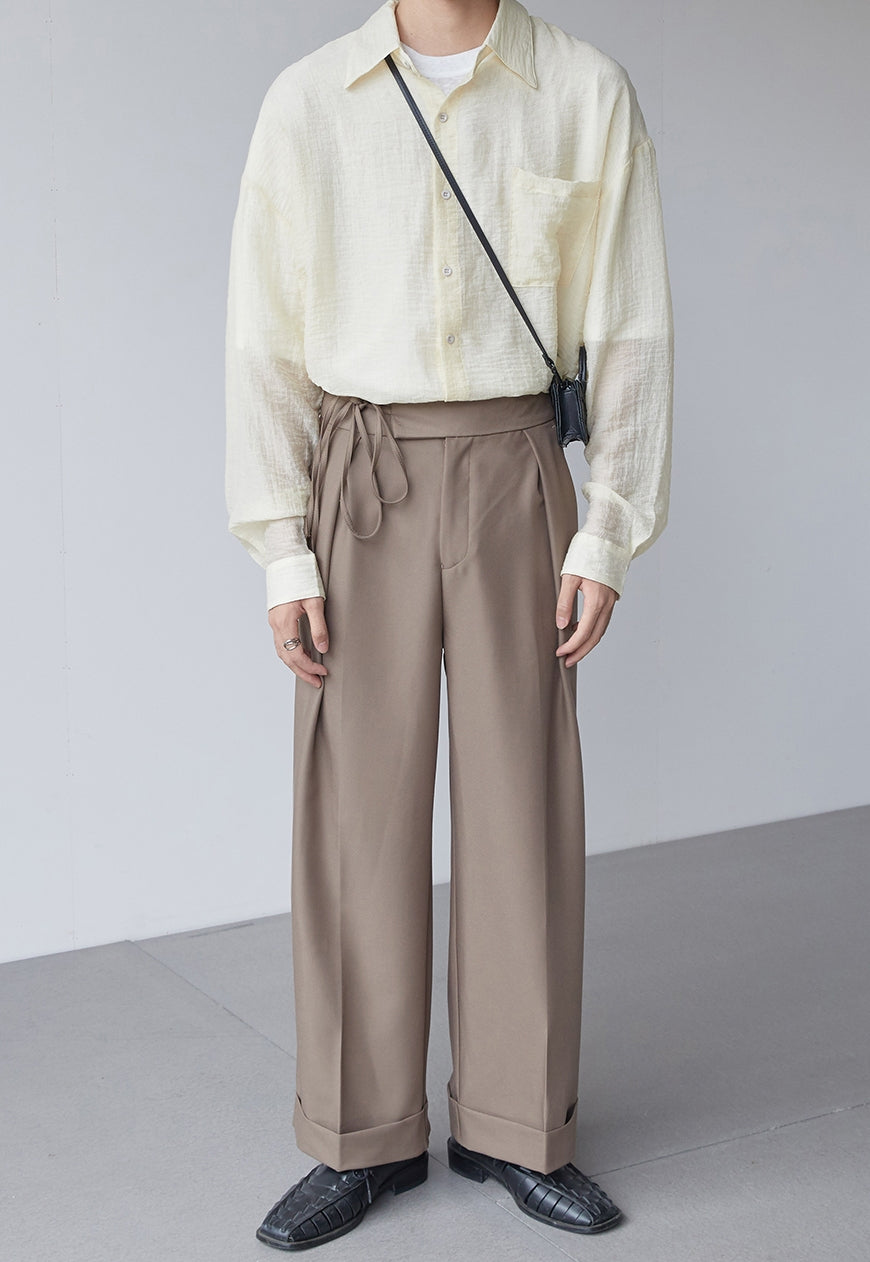 Men's Knotted waist pants