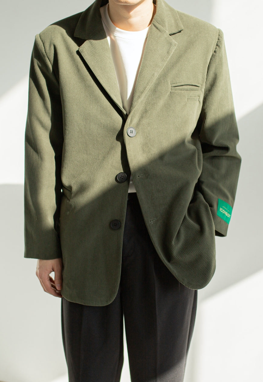 Men's Spring retro corduroy blazer