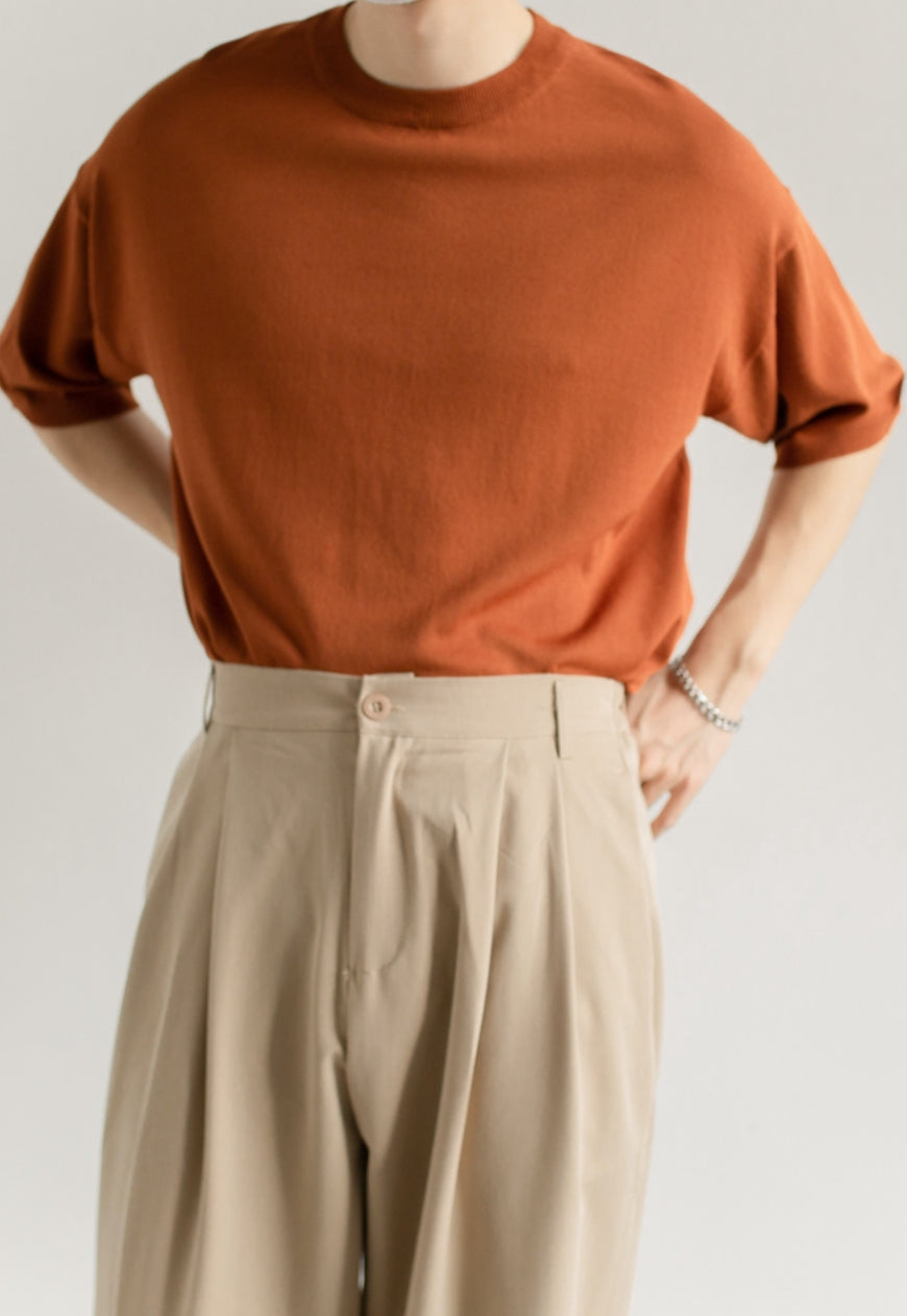 Men's Summer temperament round neck t-shirt