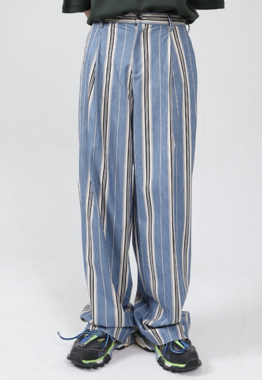 UZIP DESIGN Men's statement striped trousers