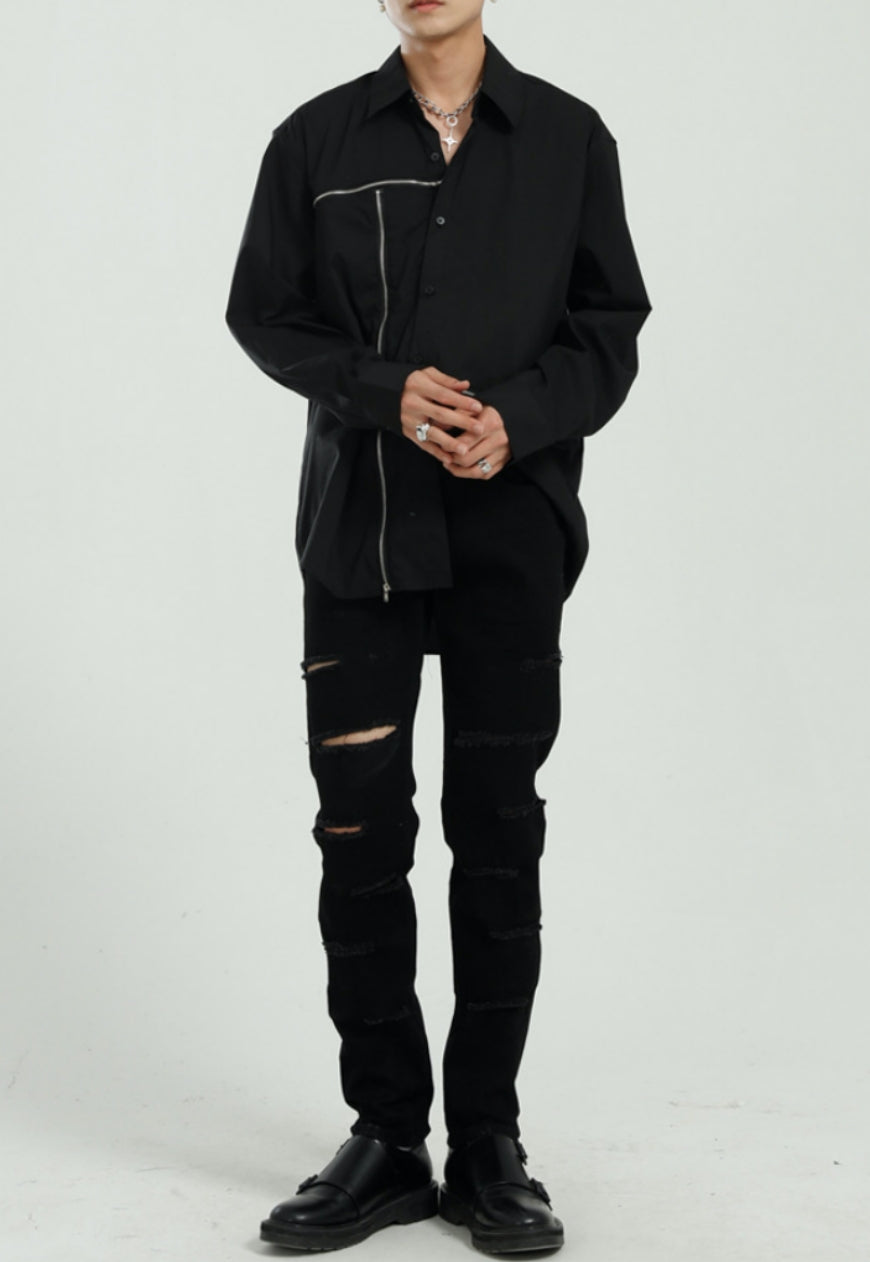 MEN'S Slim-fit ripped jeans
