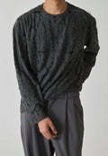 Men's crew neck ripped T-shirt