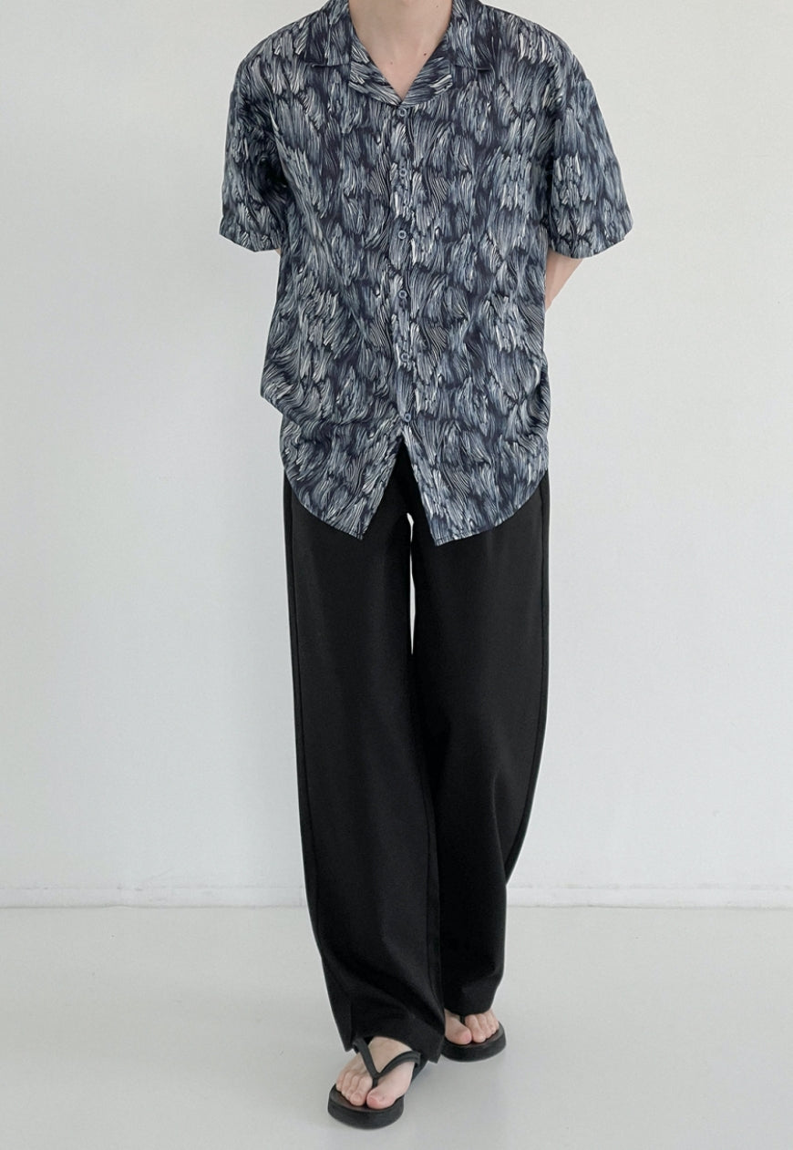 Men's silk loose shirt