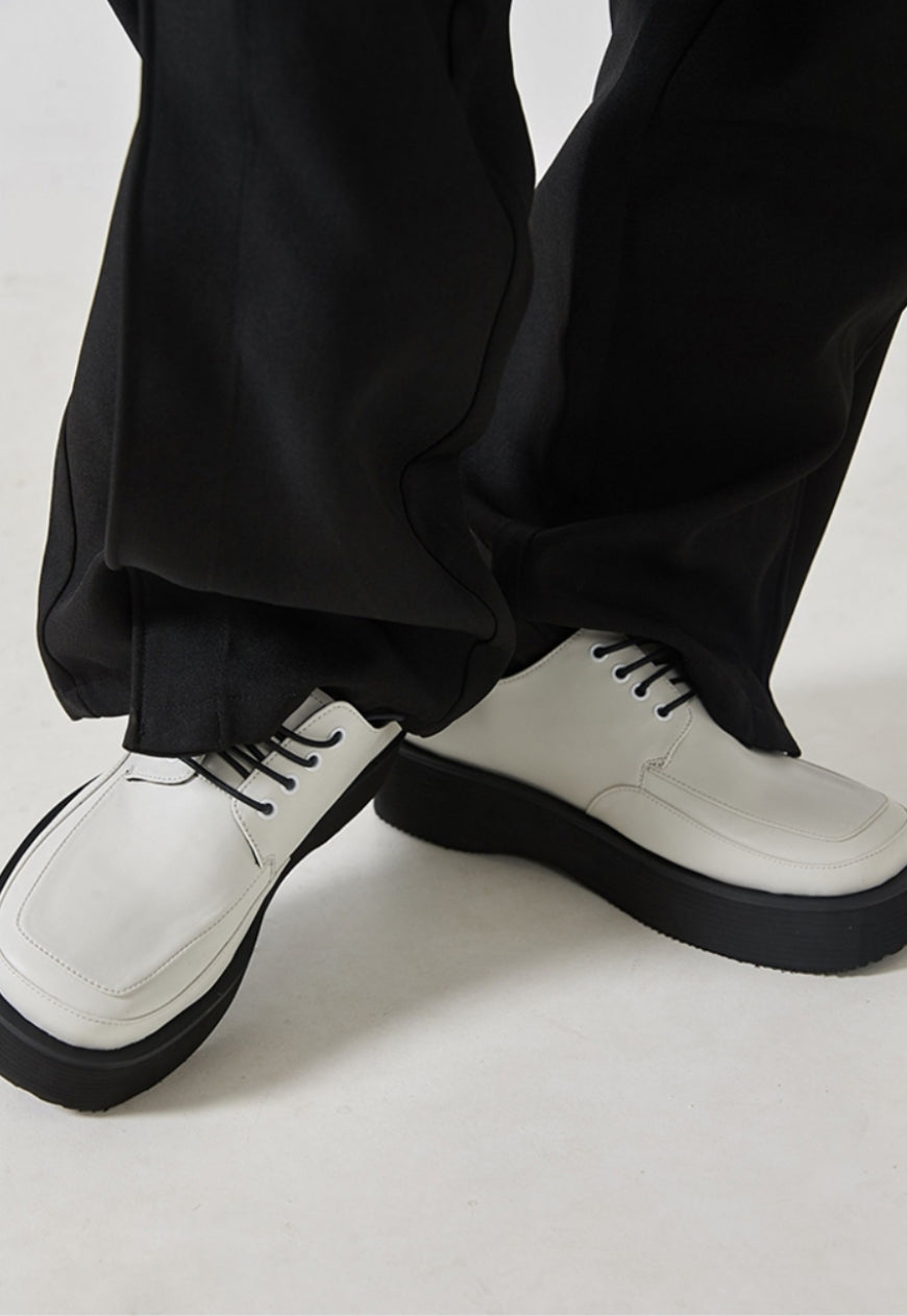 Men's Lace-Up white derby shoes