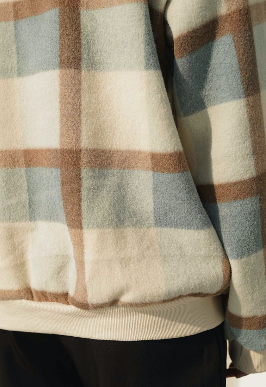 Men's Vintage plaid wool sweater
