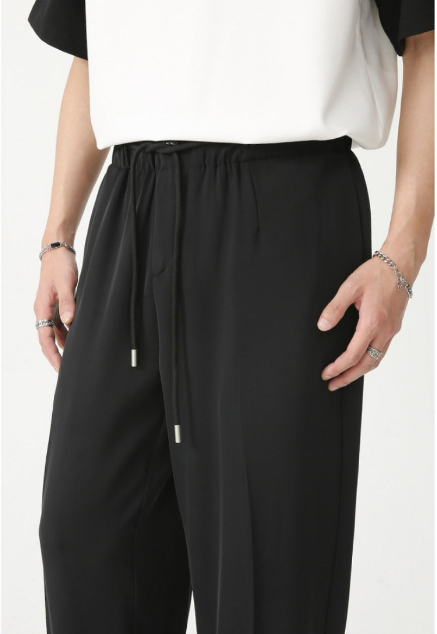 Men's elastic waist loose trousers