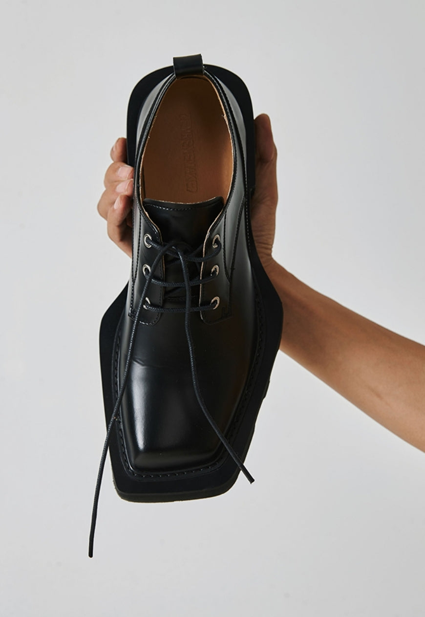 Men's personalized irregular leather shoes