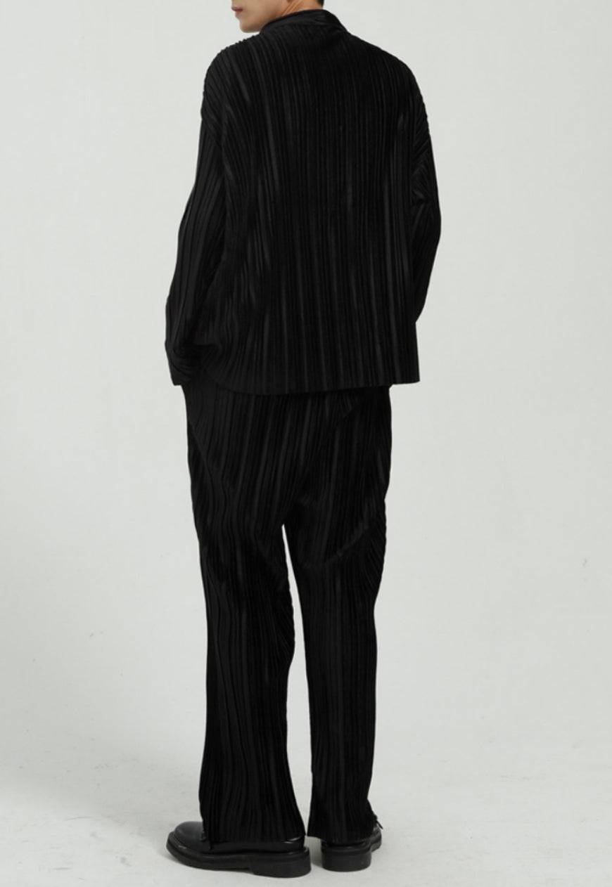 Men's Fashion solid color casual suit set