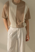 Men's All-match hit color short-sleeved knit