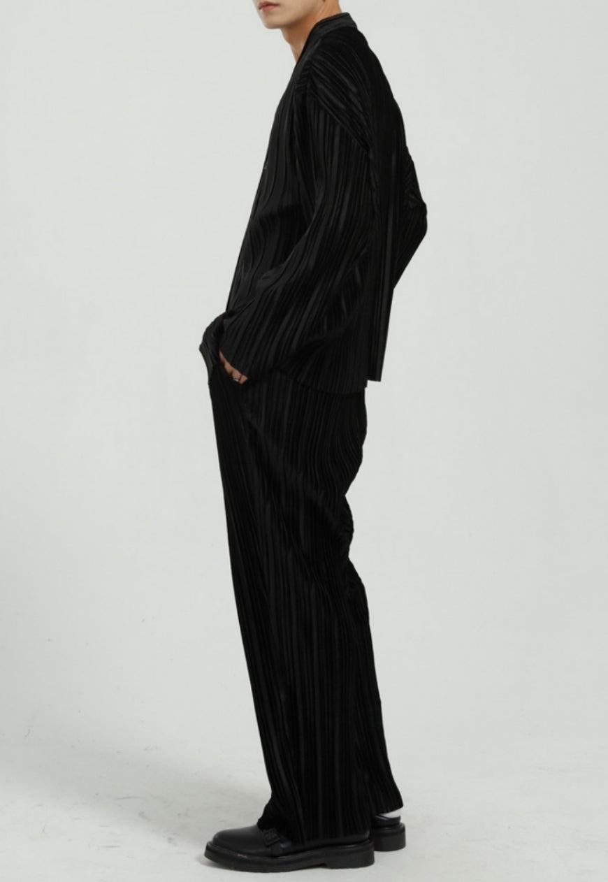 Men's Fashion solid color casual suit set