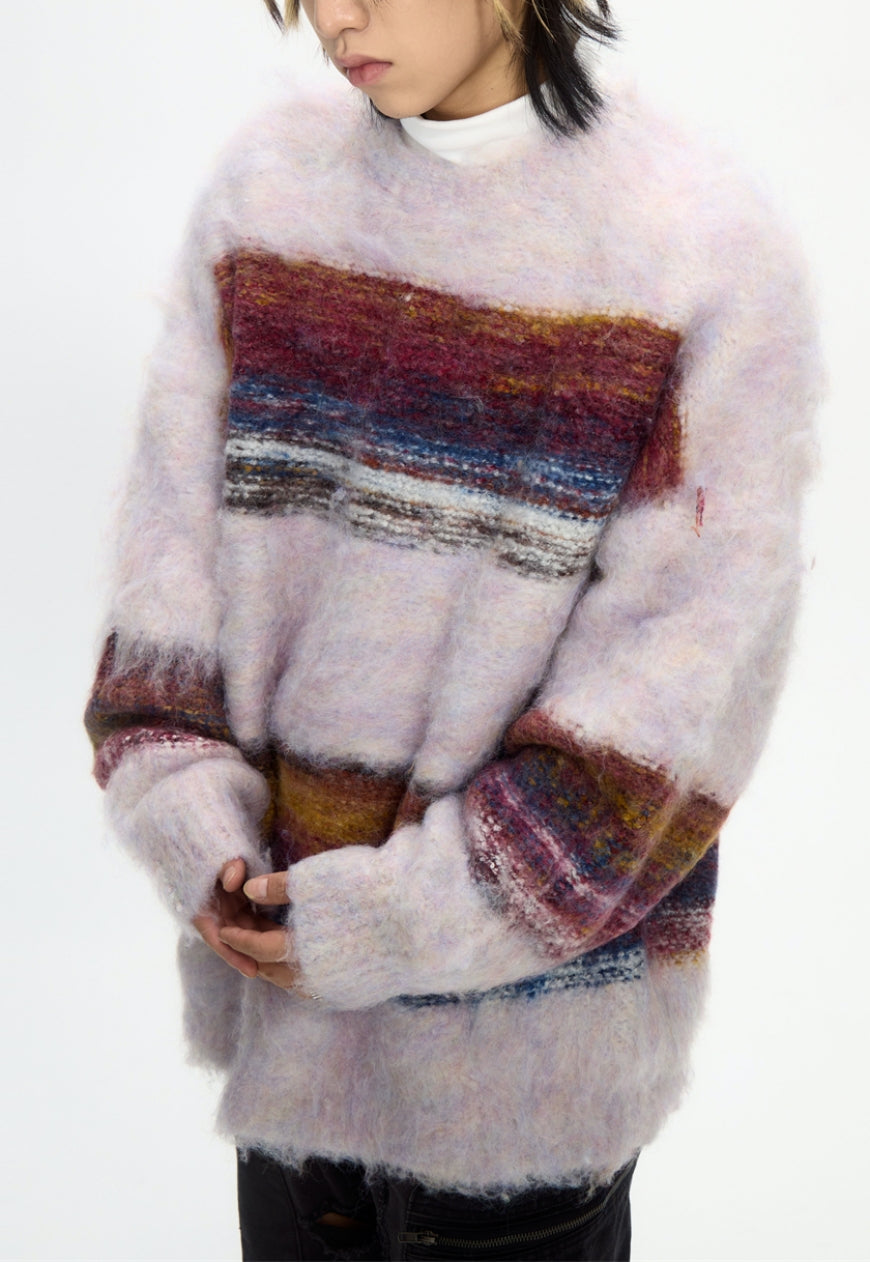 Men's color textured sweater