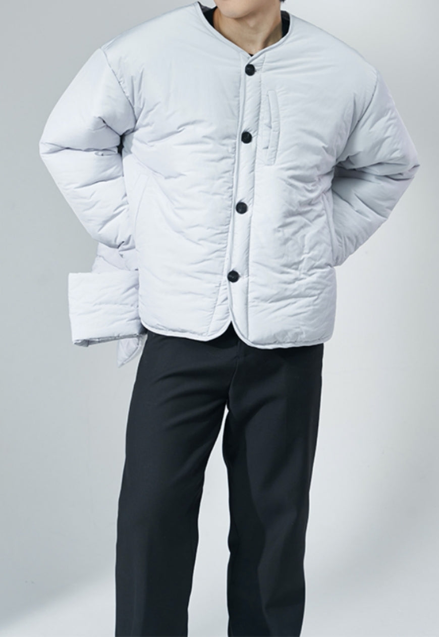 Men's scarf style cotton coat