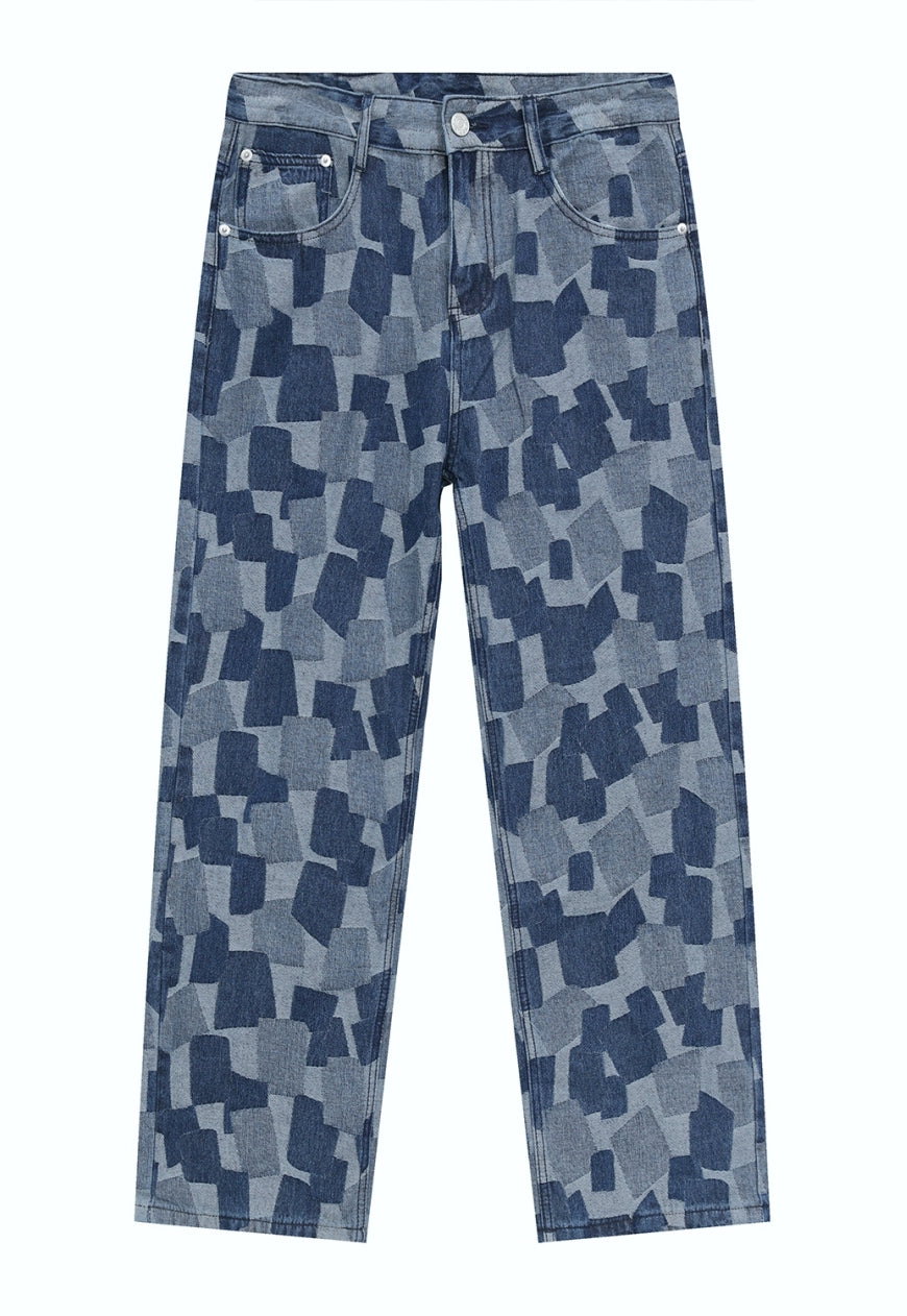 Men's Plaid fashion jeans