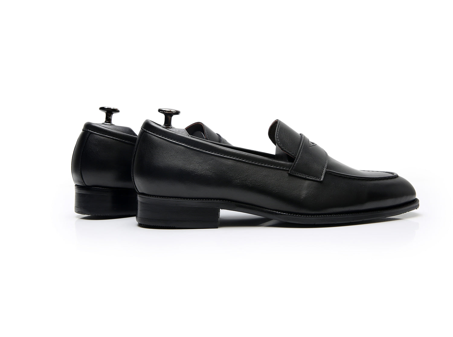 UZIP DESIGN derby lace up shoes in black leather with black