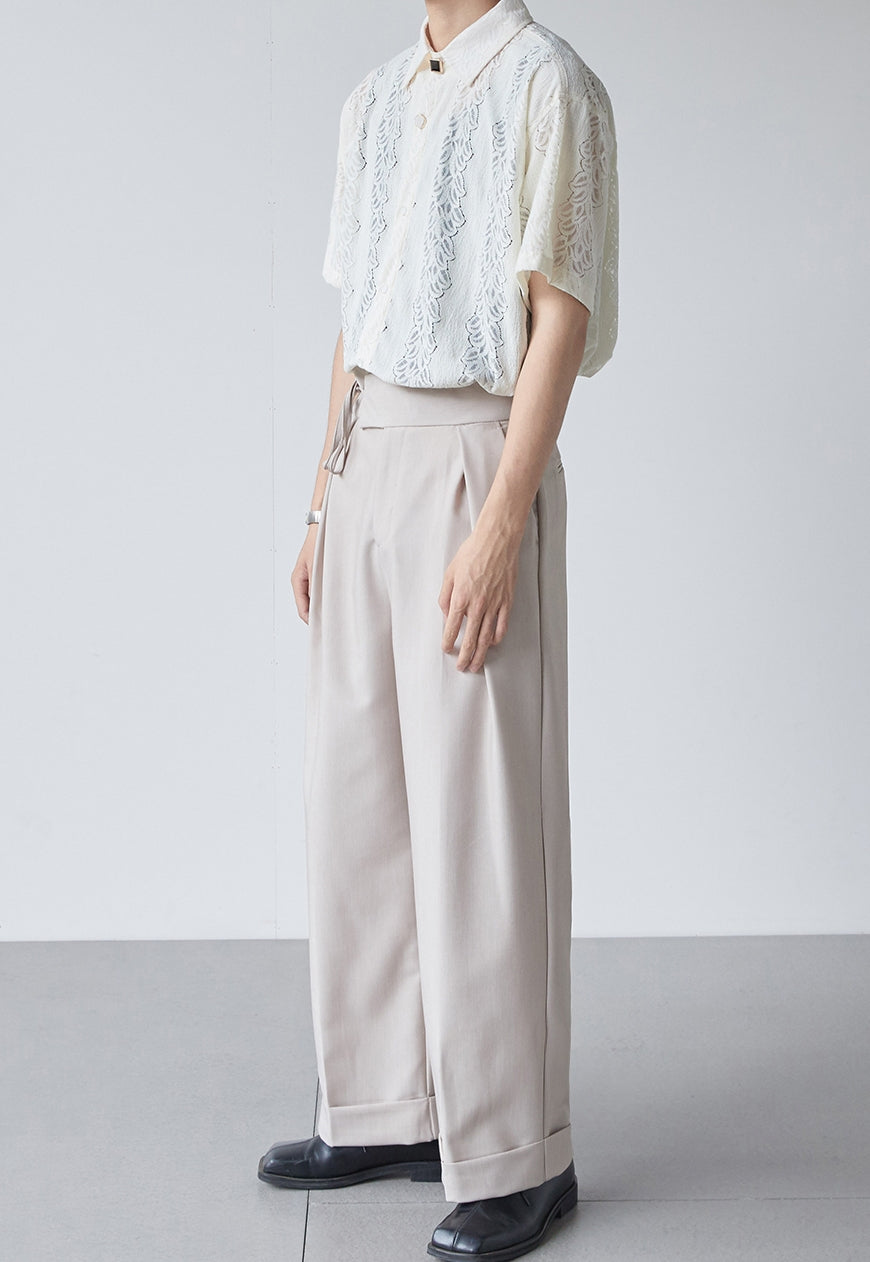 Men's Knotted waist pants