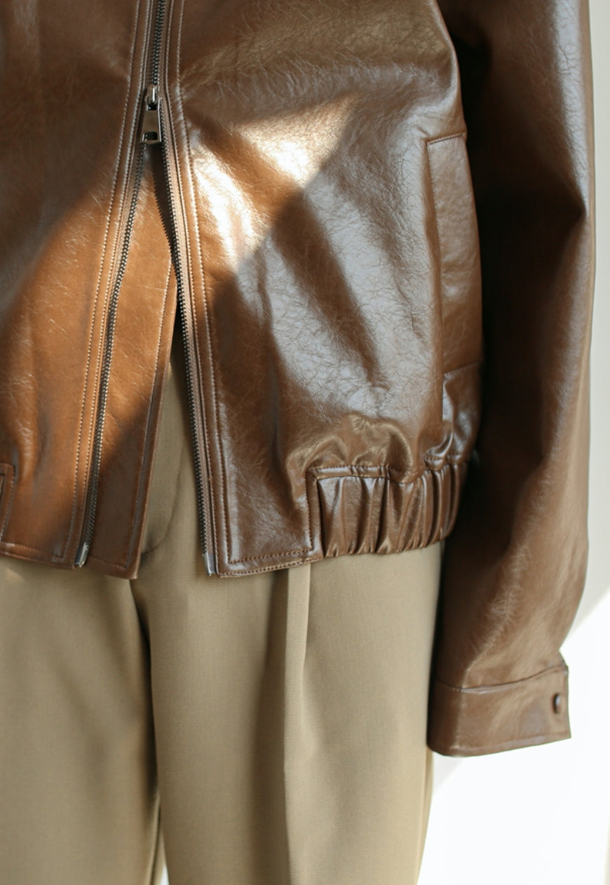 【Sale】Men's vintage leather jacket