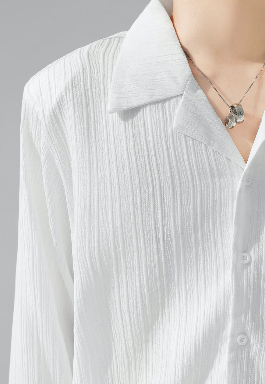 UZIP DESIGN Men's Stripe Loose Shirt