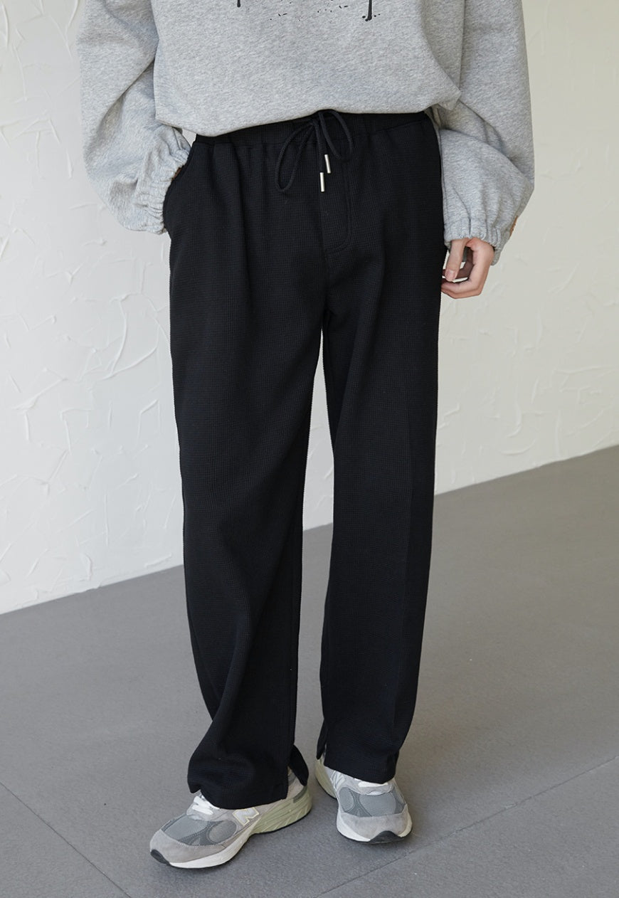 UZIP DESIGE Menâ€™s grained fabric track pants