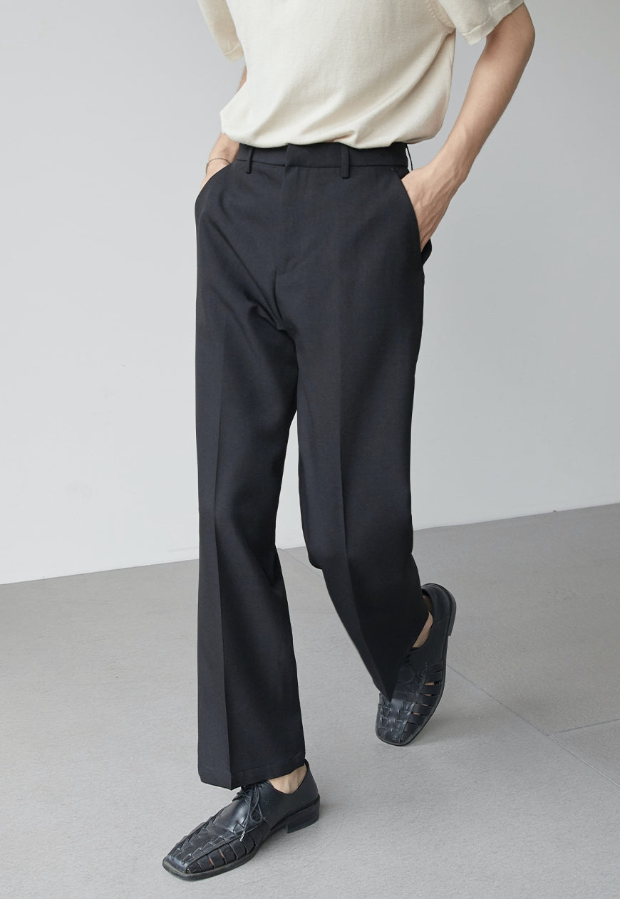 Men's summer high-end straight-leg trousers