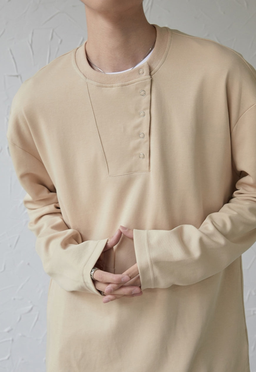 UZIP DESIGN Men's Solid button T-shirt