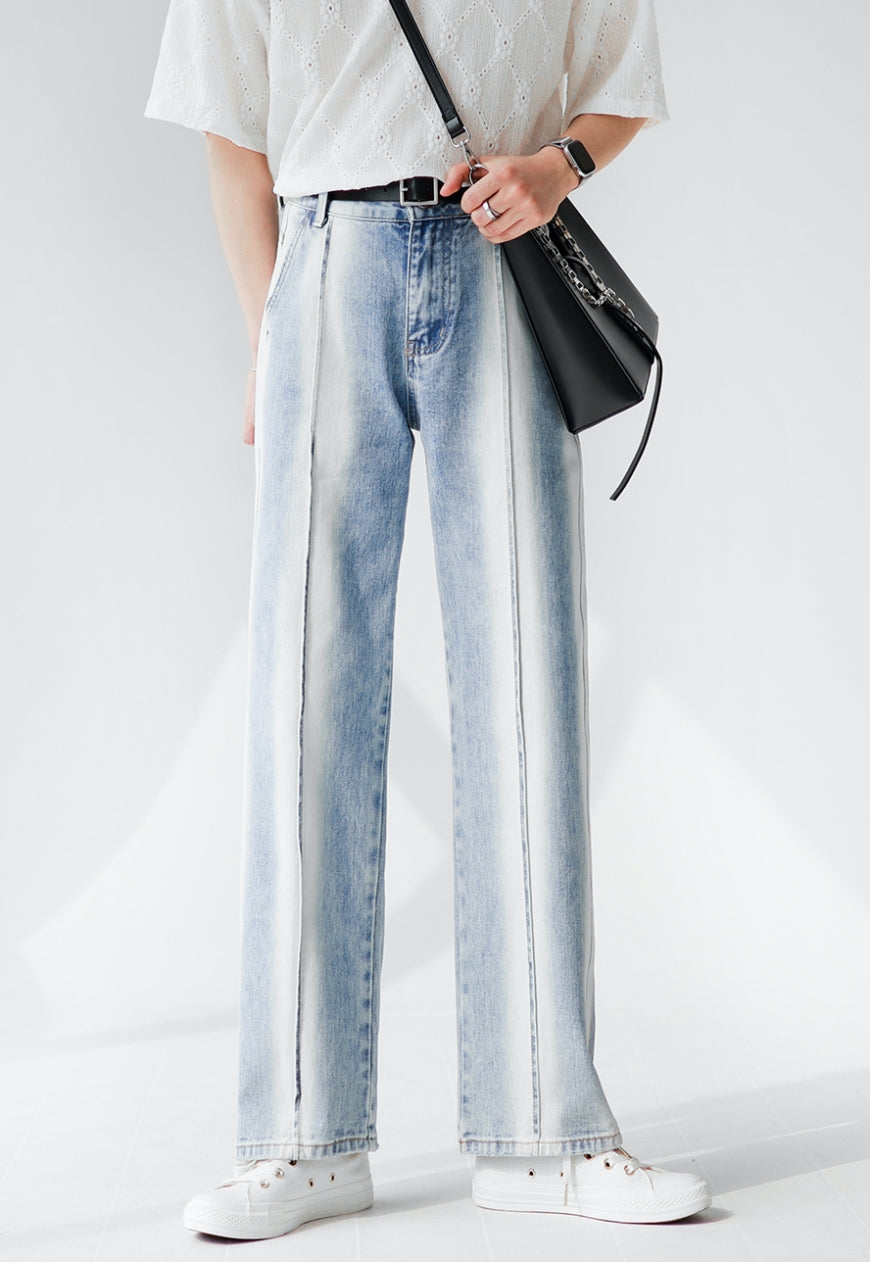 UZIP DESIGN Men's Contrast Colorblock Jeans