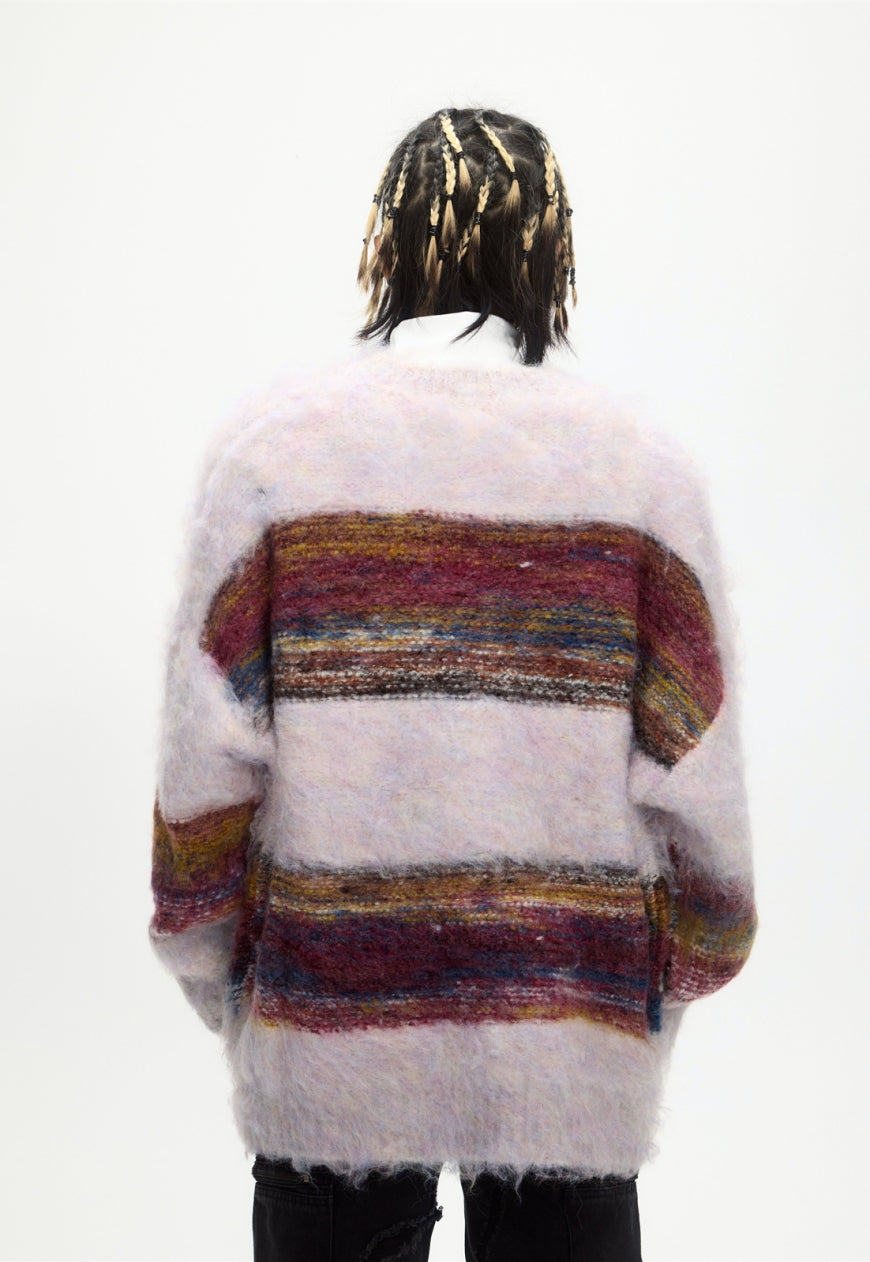 Men's color textured sweater
