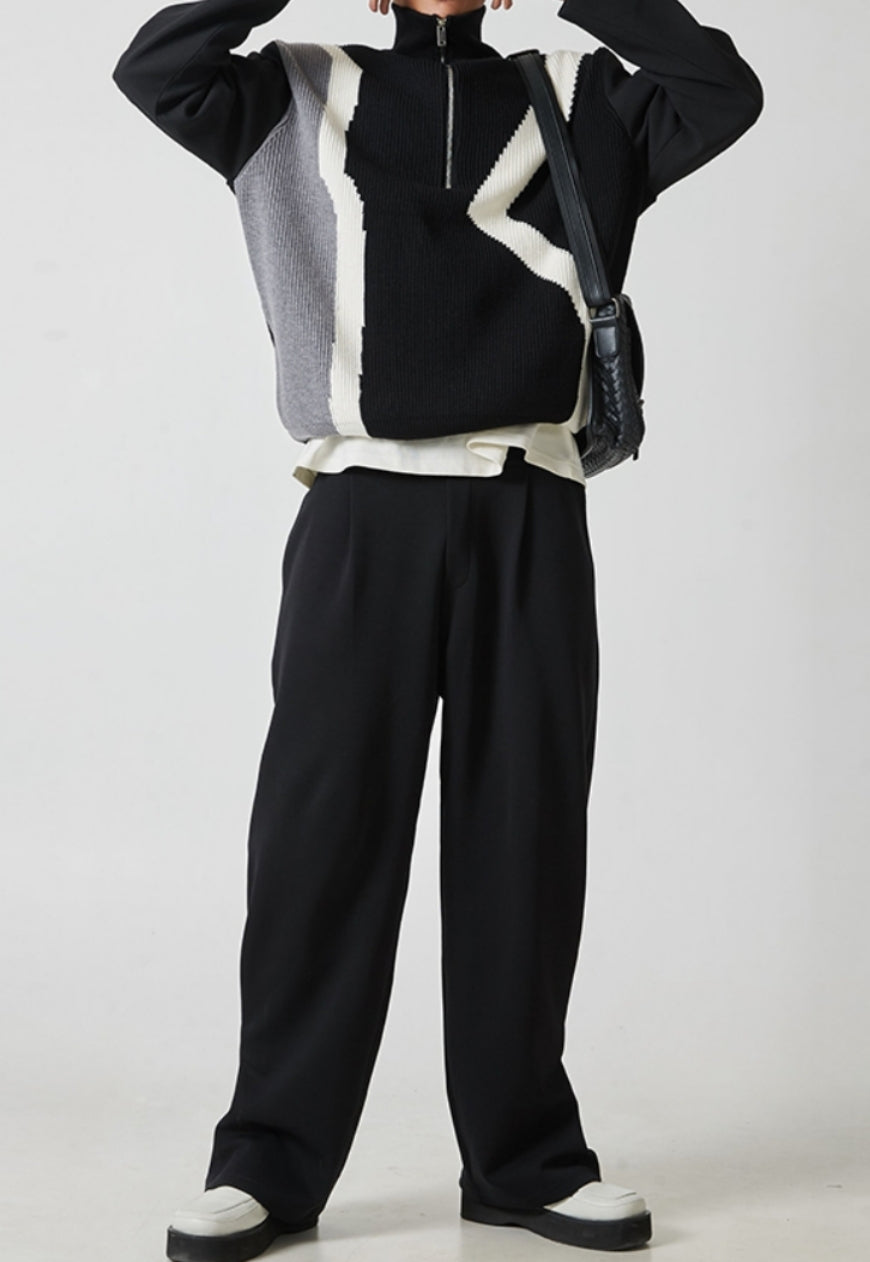 Men's zip turtleneck sweater