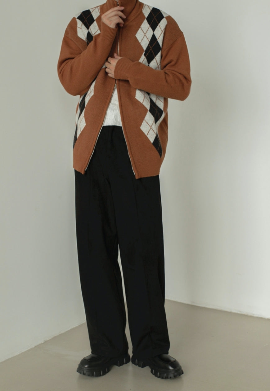 UZIP DESIGN Men's Vintage Diamond Cardigan