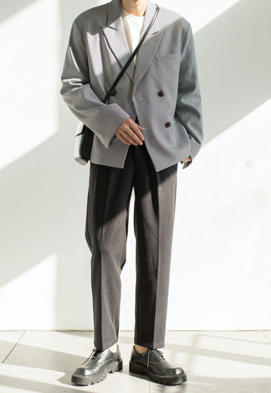Men's Spring plaid suit jacket