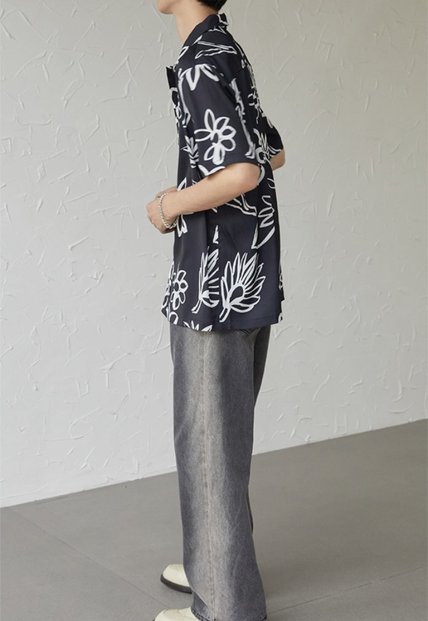 UZIP DESIGN Men's design botanical shirt