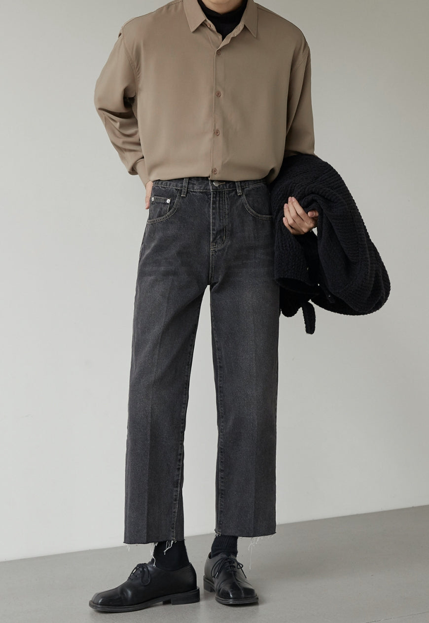 Men's Black vintage raw jeans