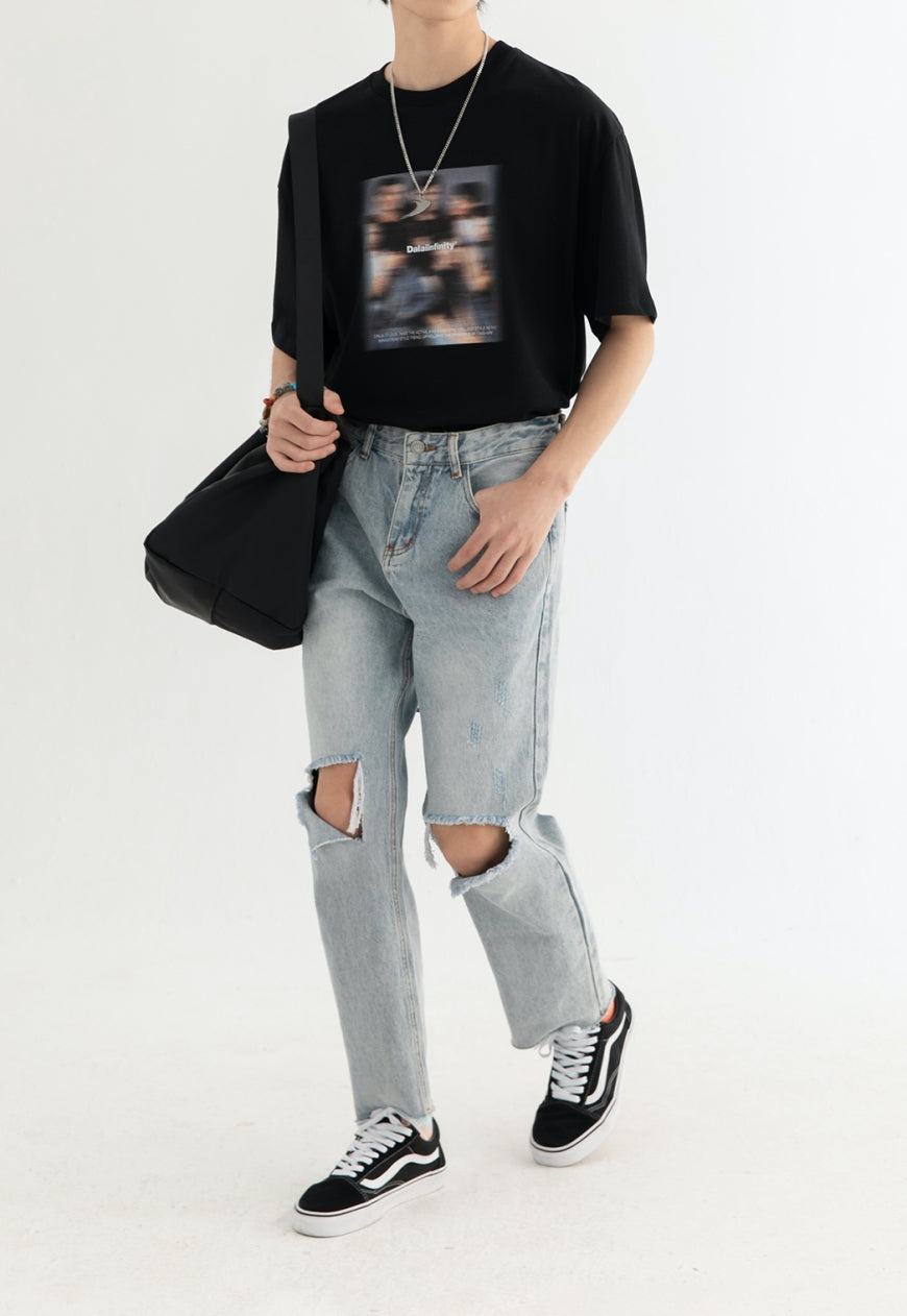 Men's Summer gradient jeans