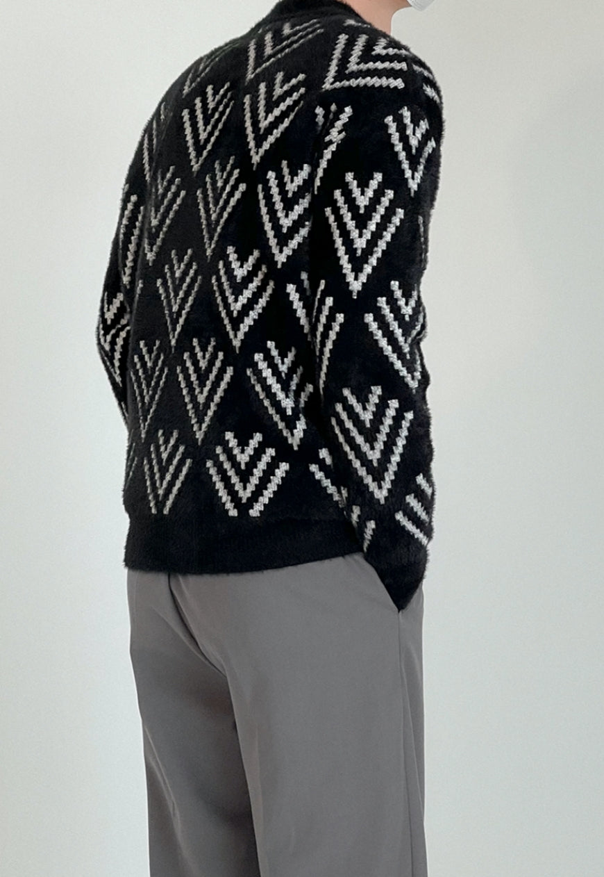 MEN'S texture fashion sweater