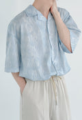 Men's silk loose shirt