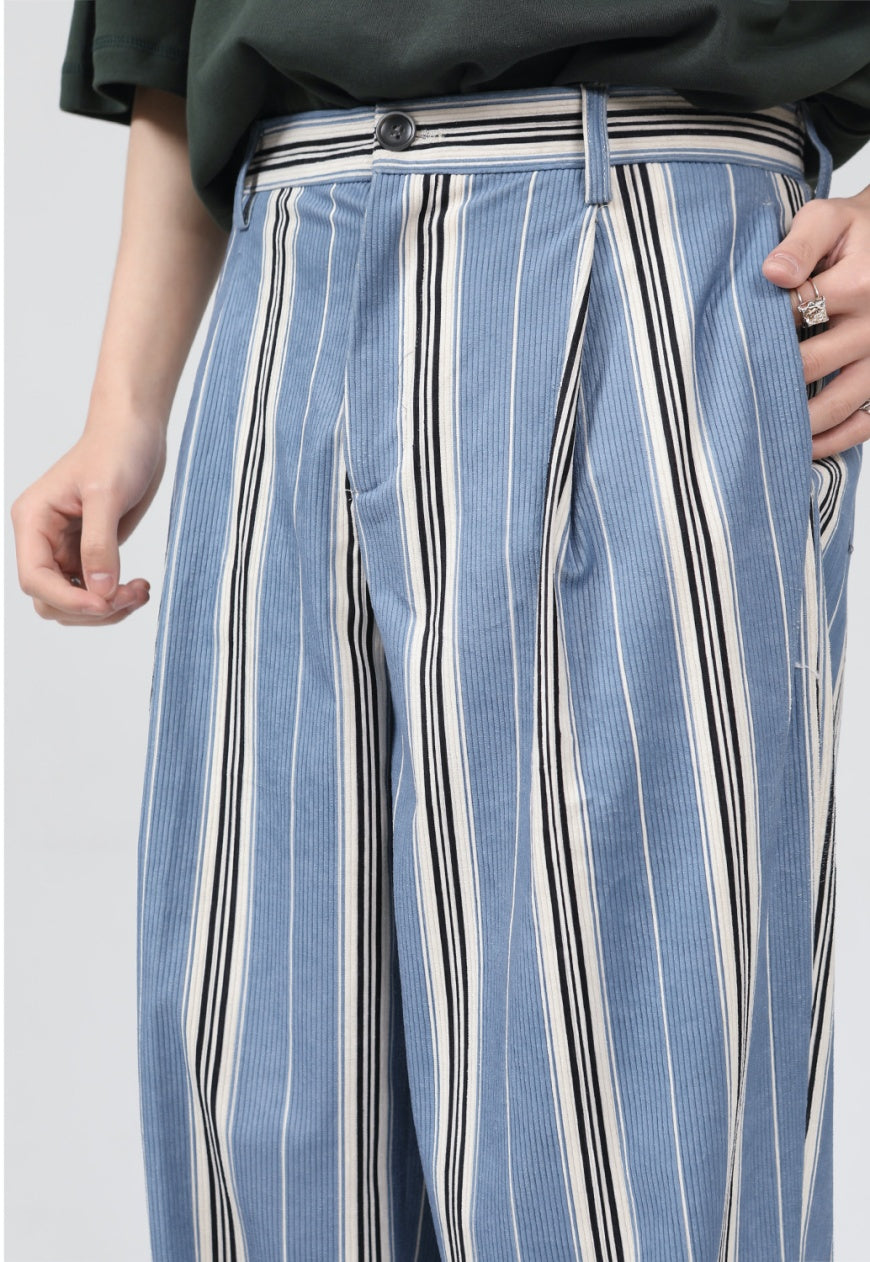 UZIP DESIGN Men's statement striped trousers