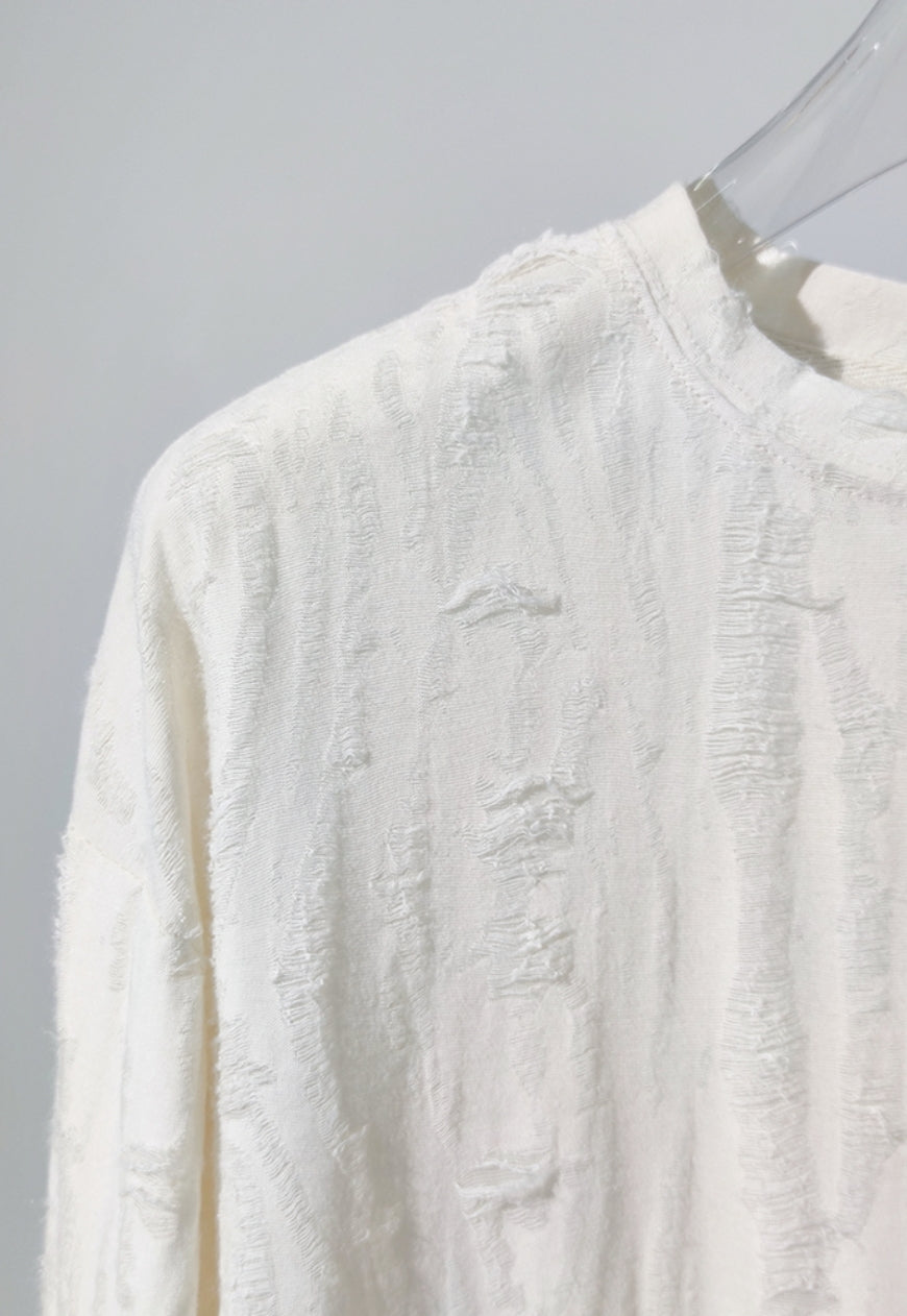 Men's crew neck ripped T-shirt