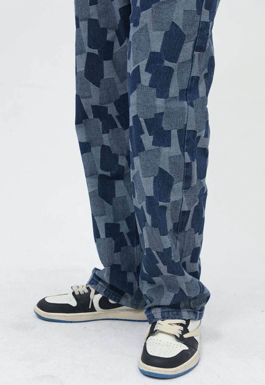 Men's Plaid fashion jeans