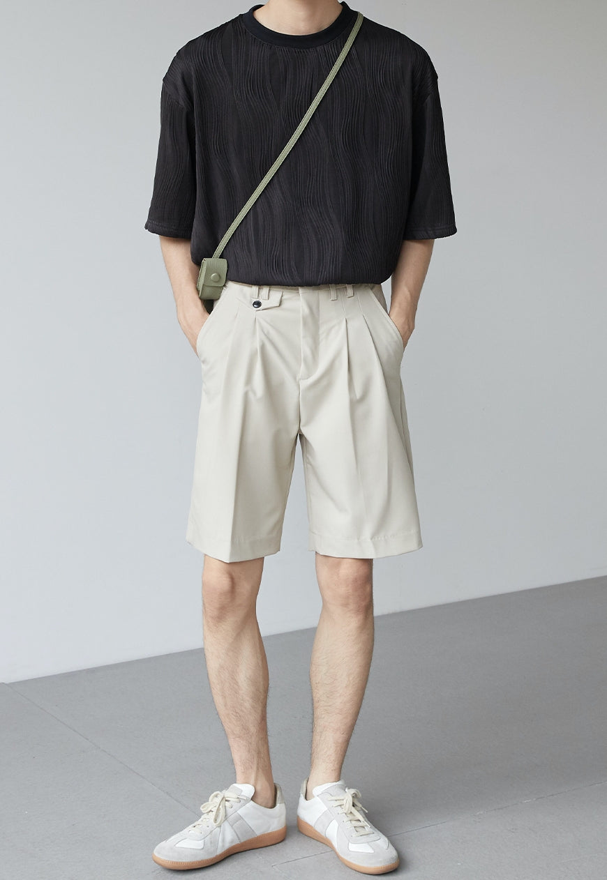 Men's High sense of straight loose shorts