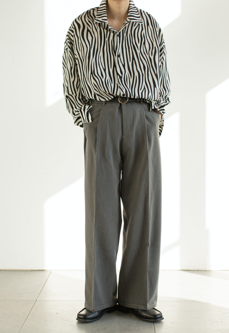 Men's Spring zebra print shirt